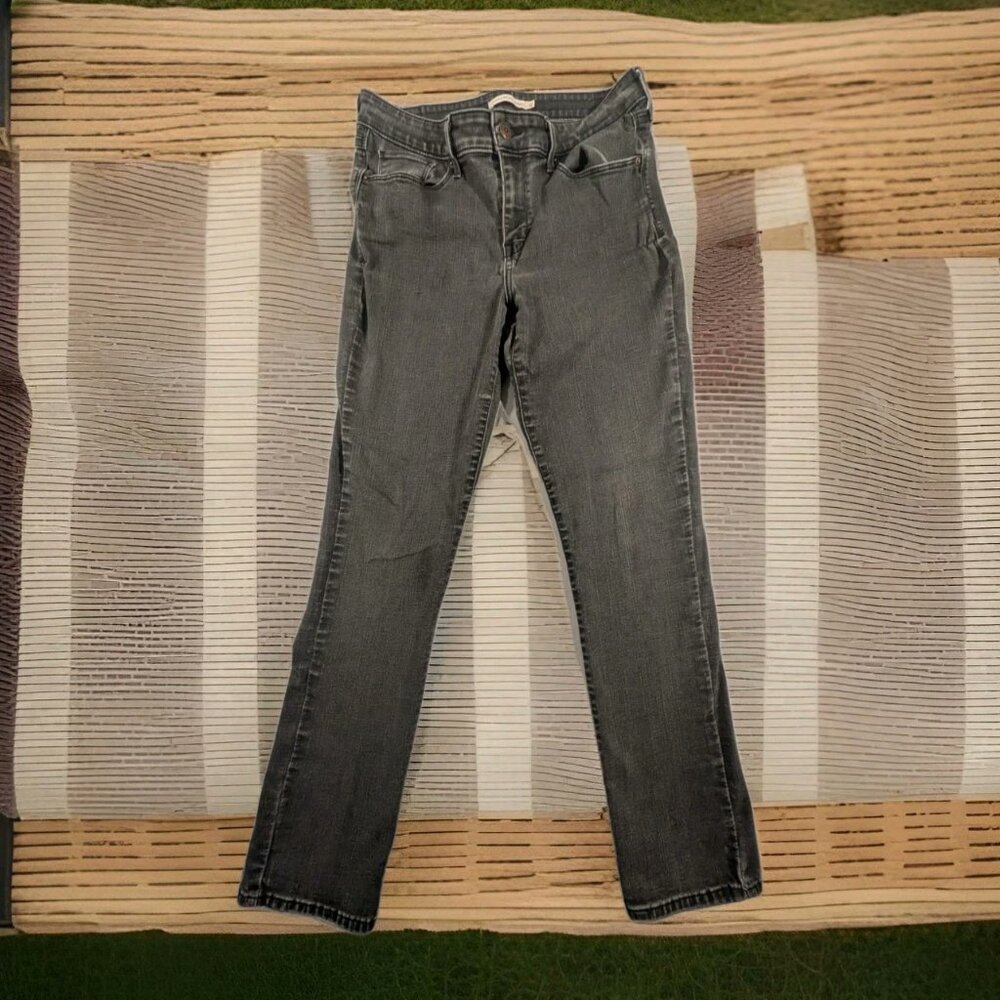 Levis Jeans Womens Size 12 Classic Mid Rise Skinny Denim Black 31x30
